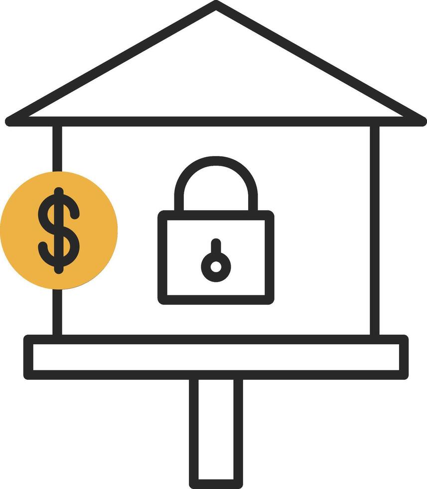 Eviction Skined Filled Icon vector