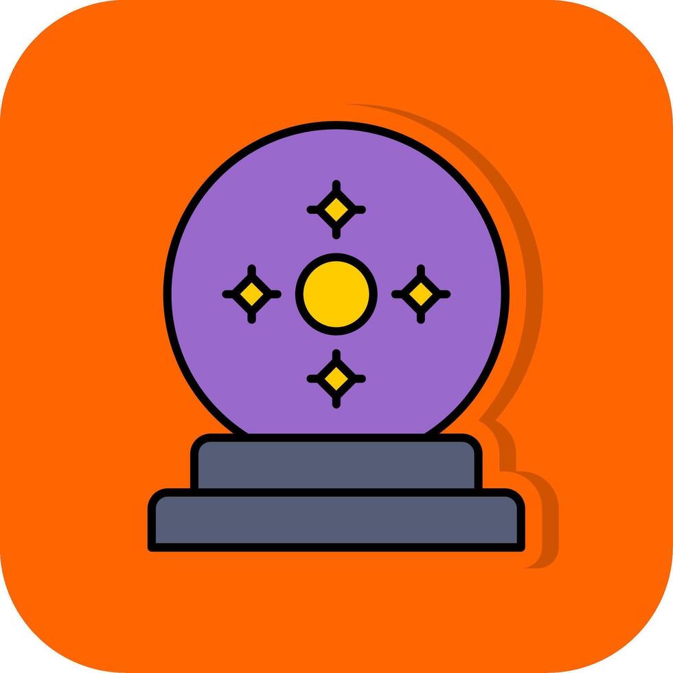 fortuna cajero lleno naranja antecedentes icono vector