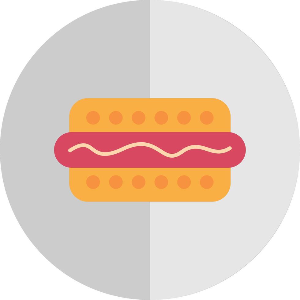 Hot Dog Flat Scale Icon vector