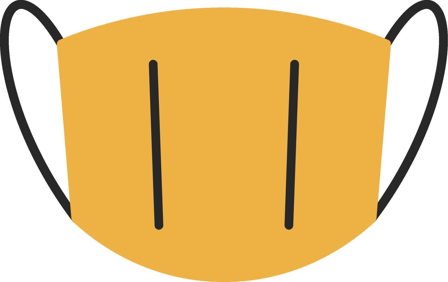 Medical Mask Skined Filled Icon vector