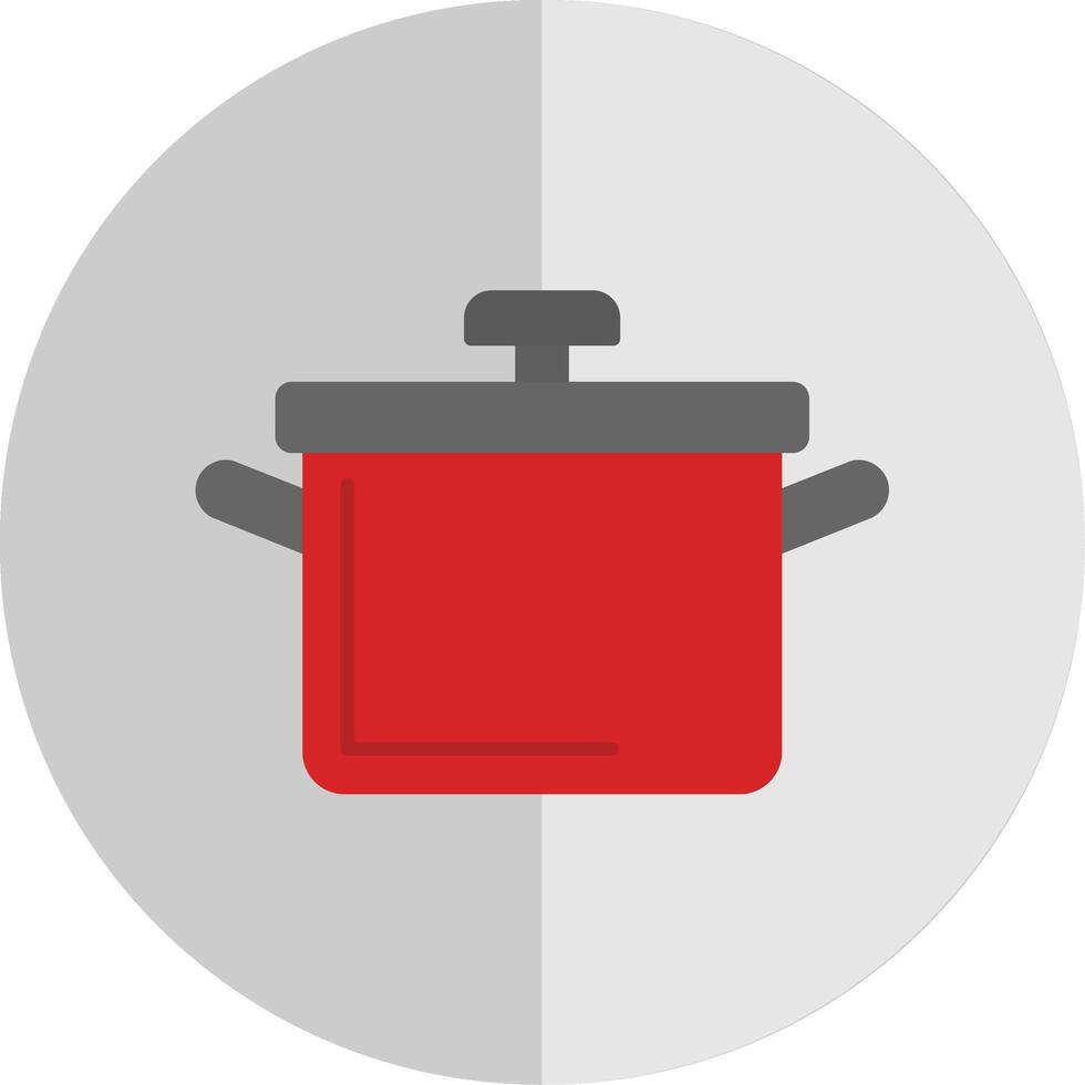 Cooking Pot Flat Scale Icon vector