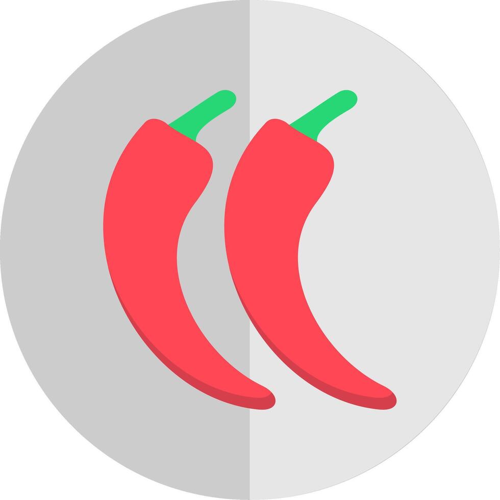 Chilli Flat Scale Icon vector