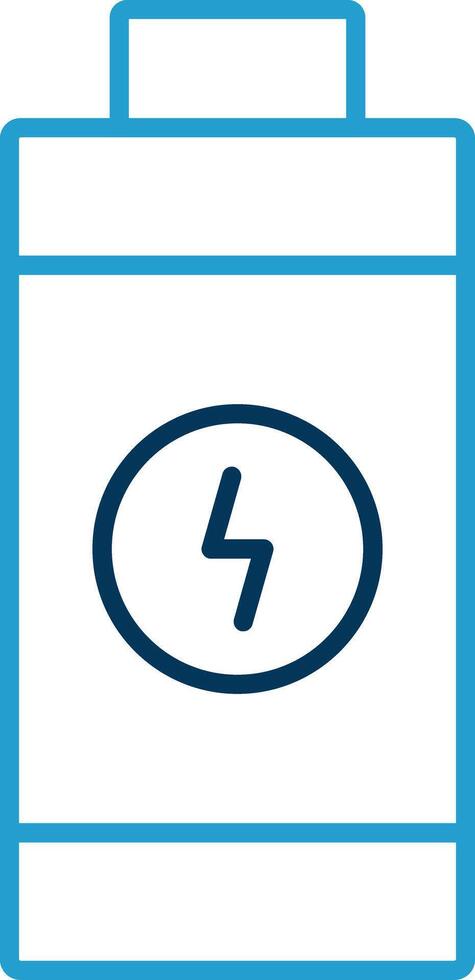 Battery Line Blue Two Color Icon vector