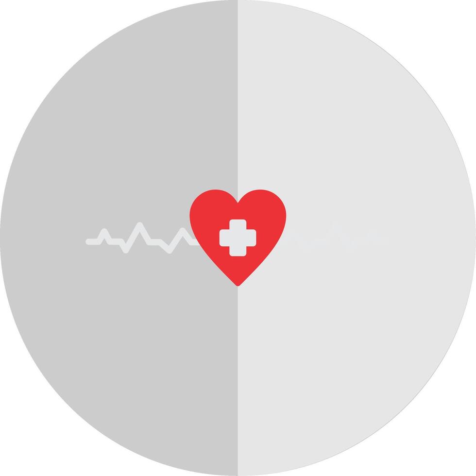 Heartbeat Flat Scale Icon vector