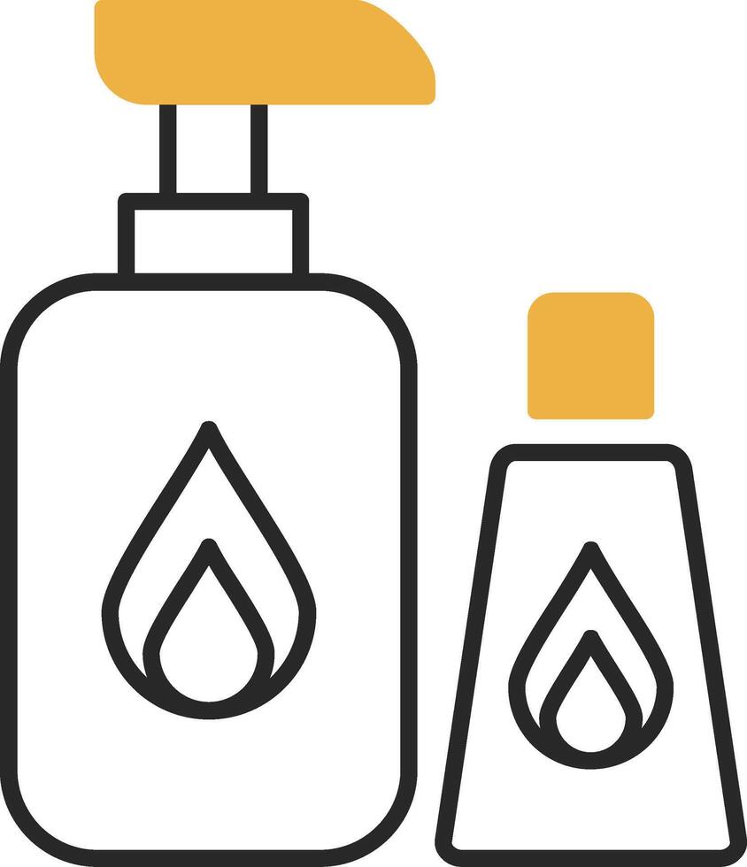 Cleaning Products Skined Filled Icon vector