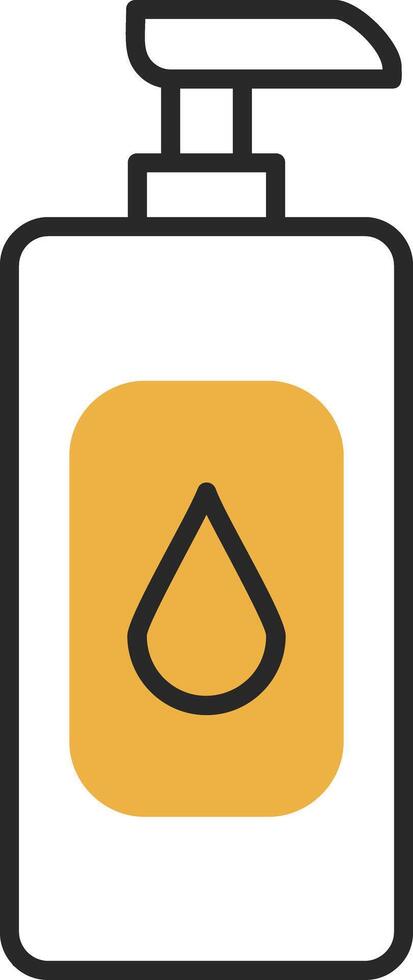 Shampoo Skined Filled Icon vector