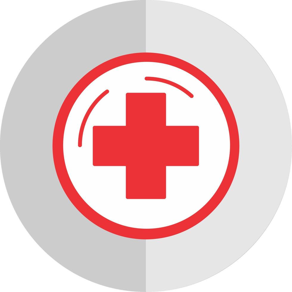 Hospital Sign Flat Scale Icon vector