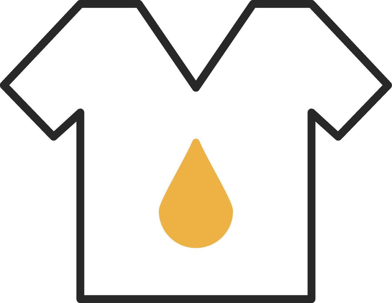 T Shirt Skined Filled Icon vector