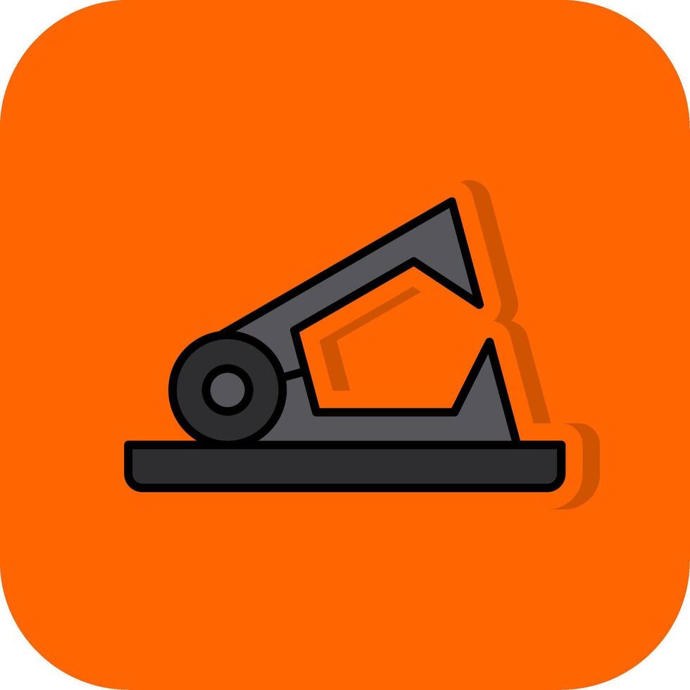 Stapler Remover Filled Orange background Icon vector