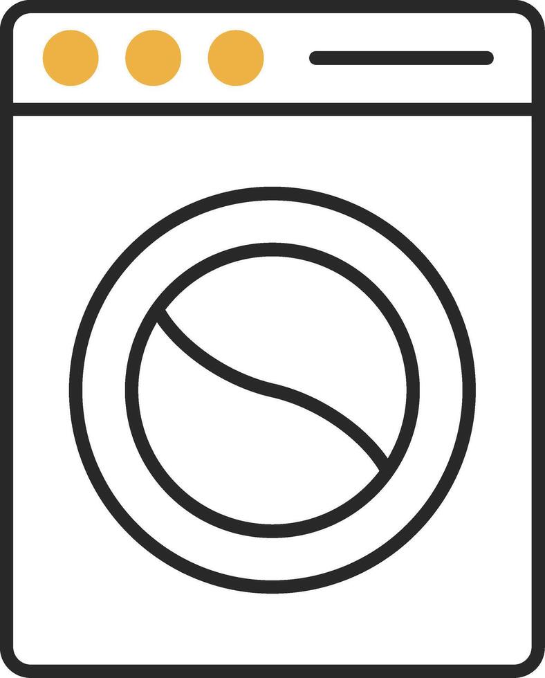 Laundry Skined Filled Icon vector