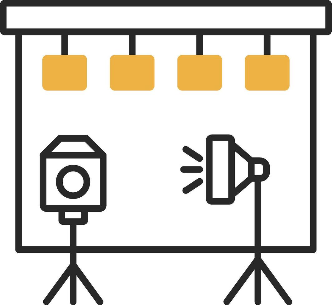 Studio Skined Filled Icon vector