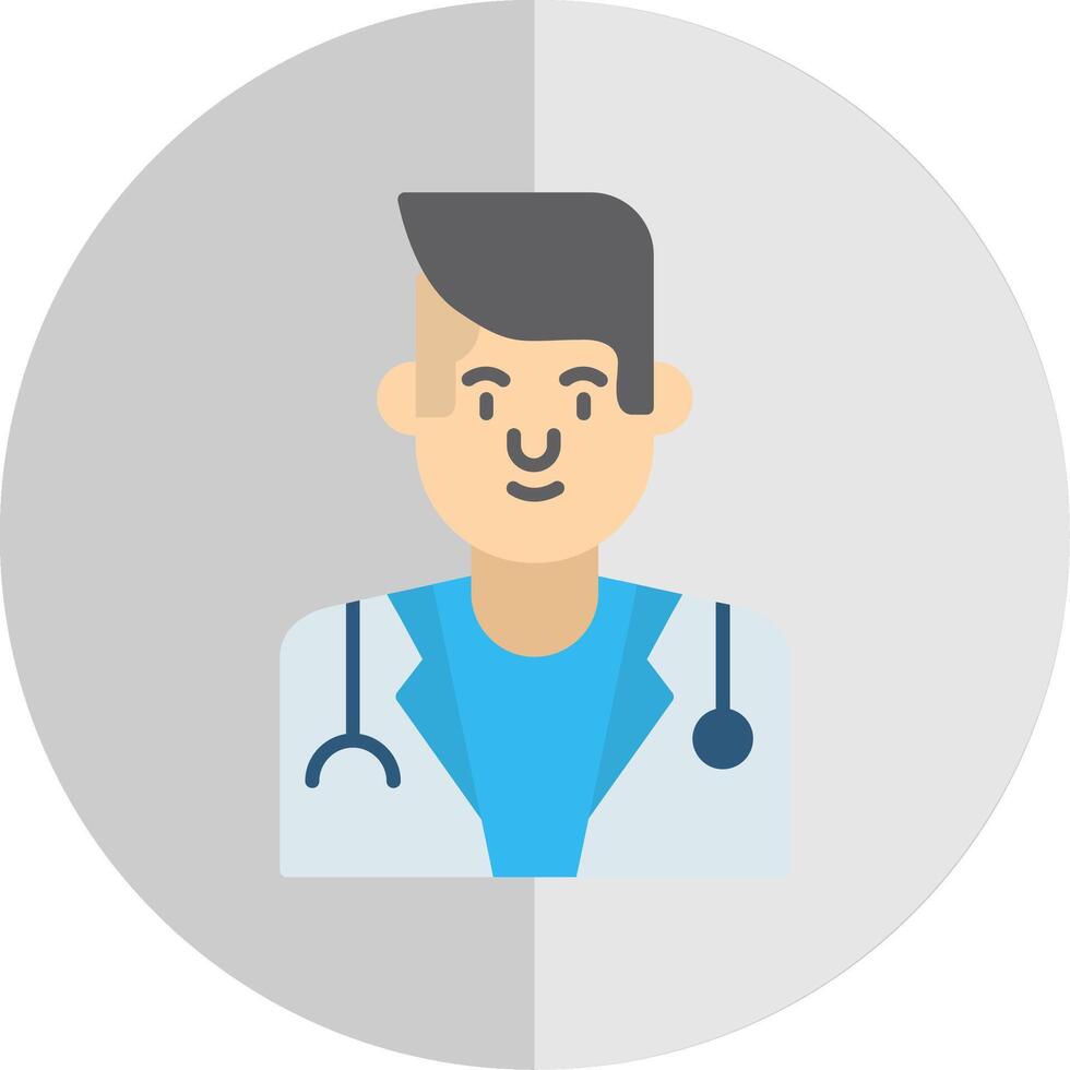 Male Doctor Flat Scale Icon vector