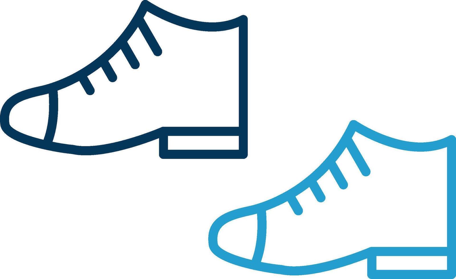 Shoes Line Blue Two Color Icon vector