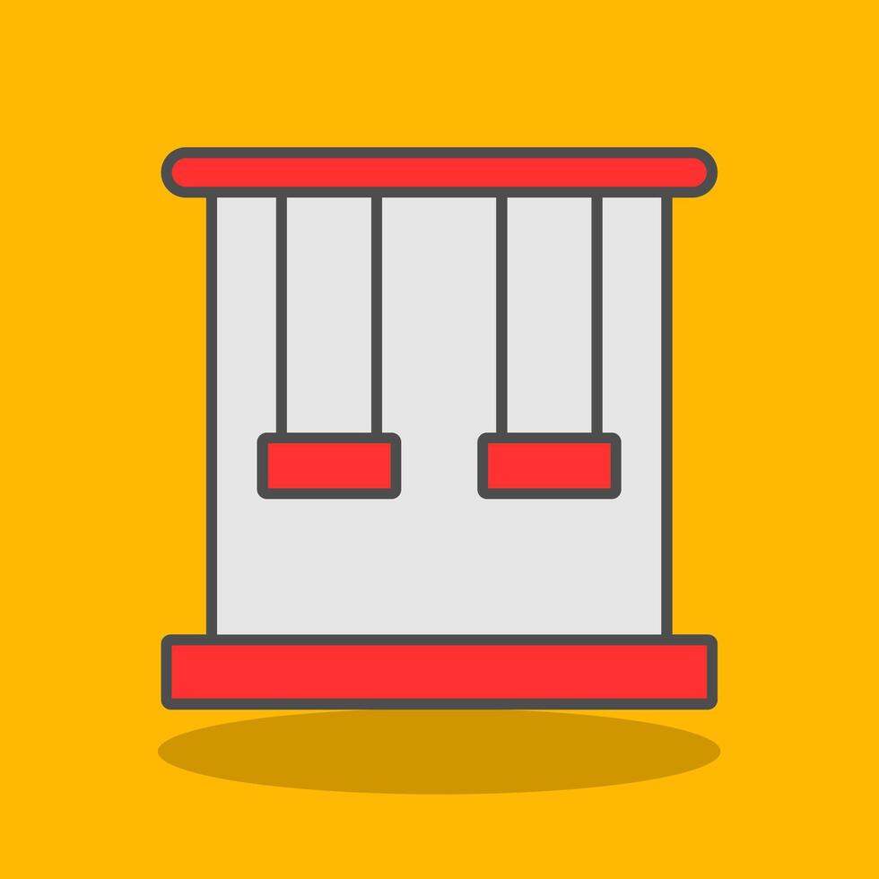 Trapeze Filled Shadow Icon vector