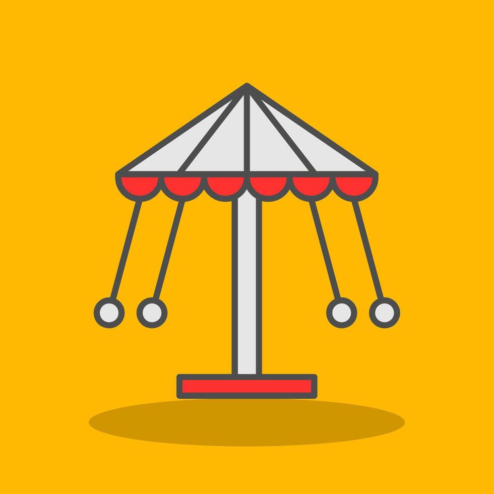 Carousel Cup Filled Shadow Icon vector