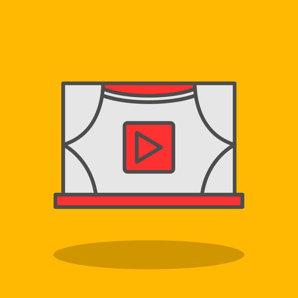 Theater Filled Shadow Icon vector