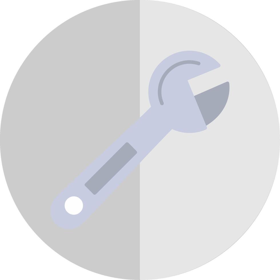 ajustable llave inglesa plano escala icono vector