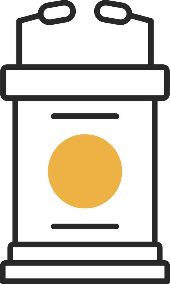 Lectern Skined Filled Icon vector