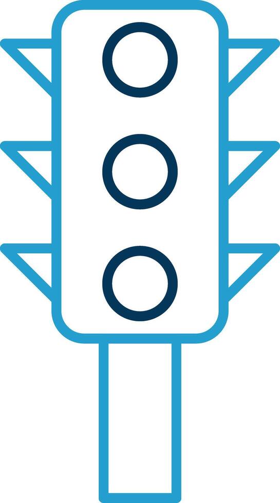 Traffic Control Line Blue Two Color Icon vector