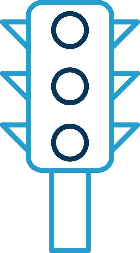 Traffic Control Line Blue Two Color Icon vector