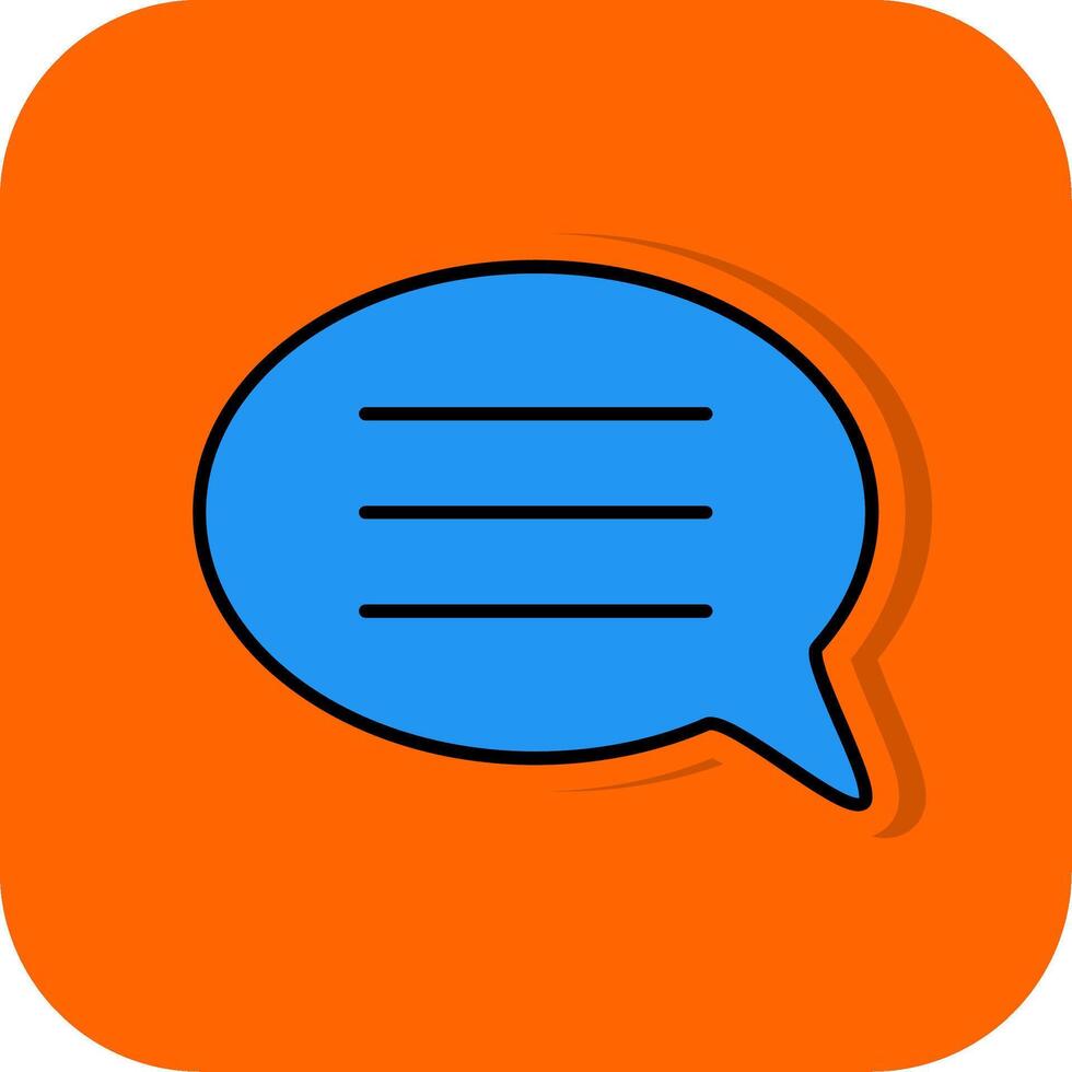 Conversation Filled Orange background Icon vector