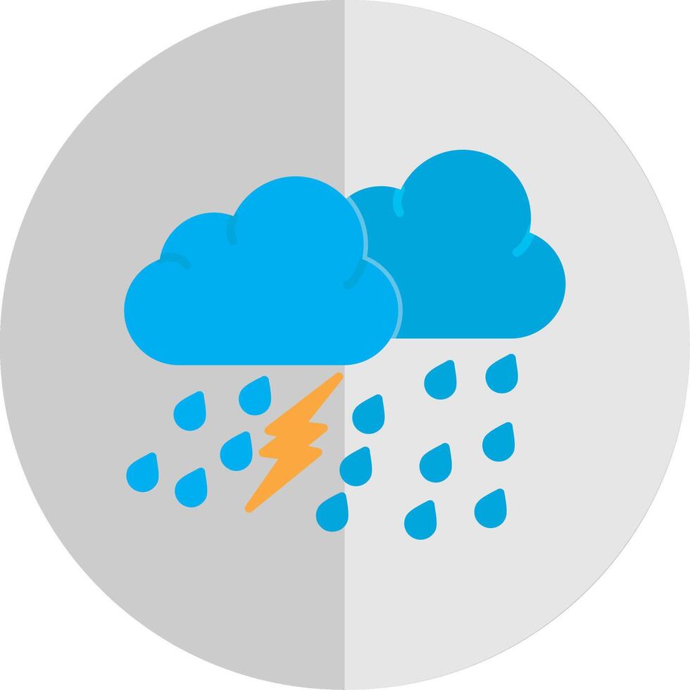 Extreme Weather Flat Scale Icon vector