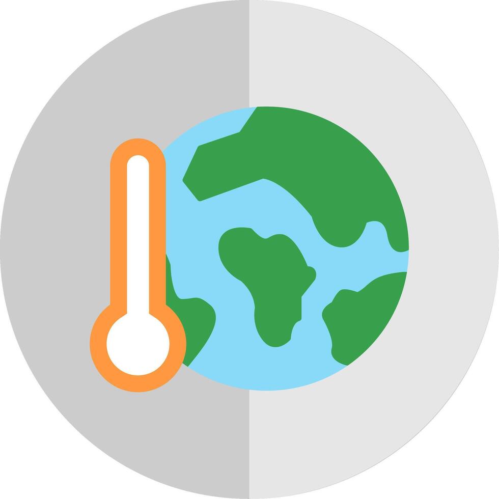 Global Warming Flat Scale Icon vector