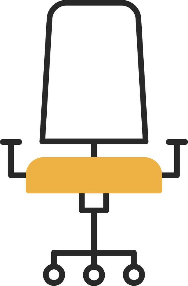 Chair Skined Filled Icon vector