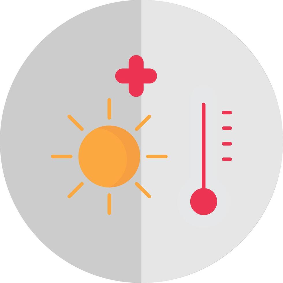 Heat Wave Flat Scale Icon vector