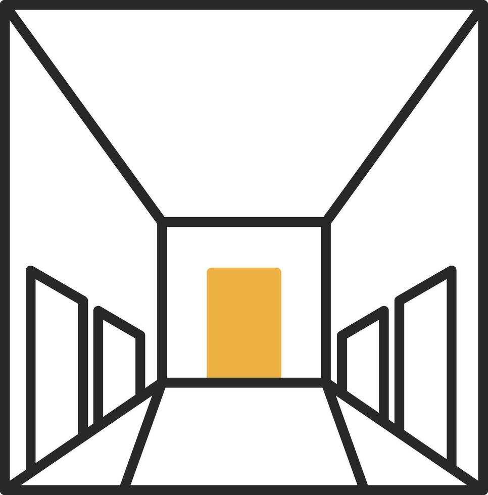 Hallway Skined Filled Icon vector