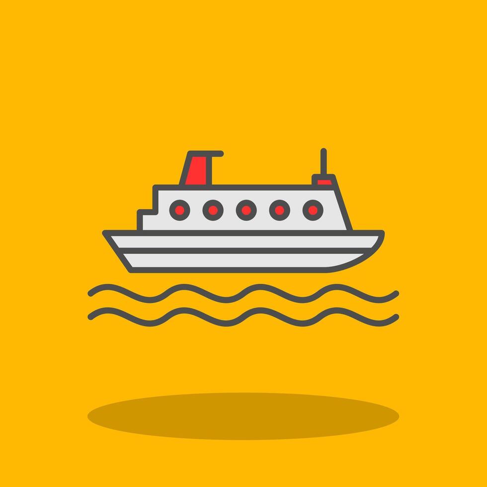 Cruiser Filled Shadow Icon vector