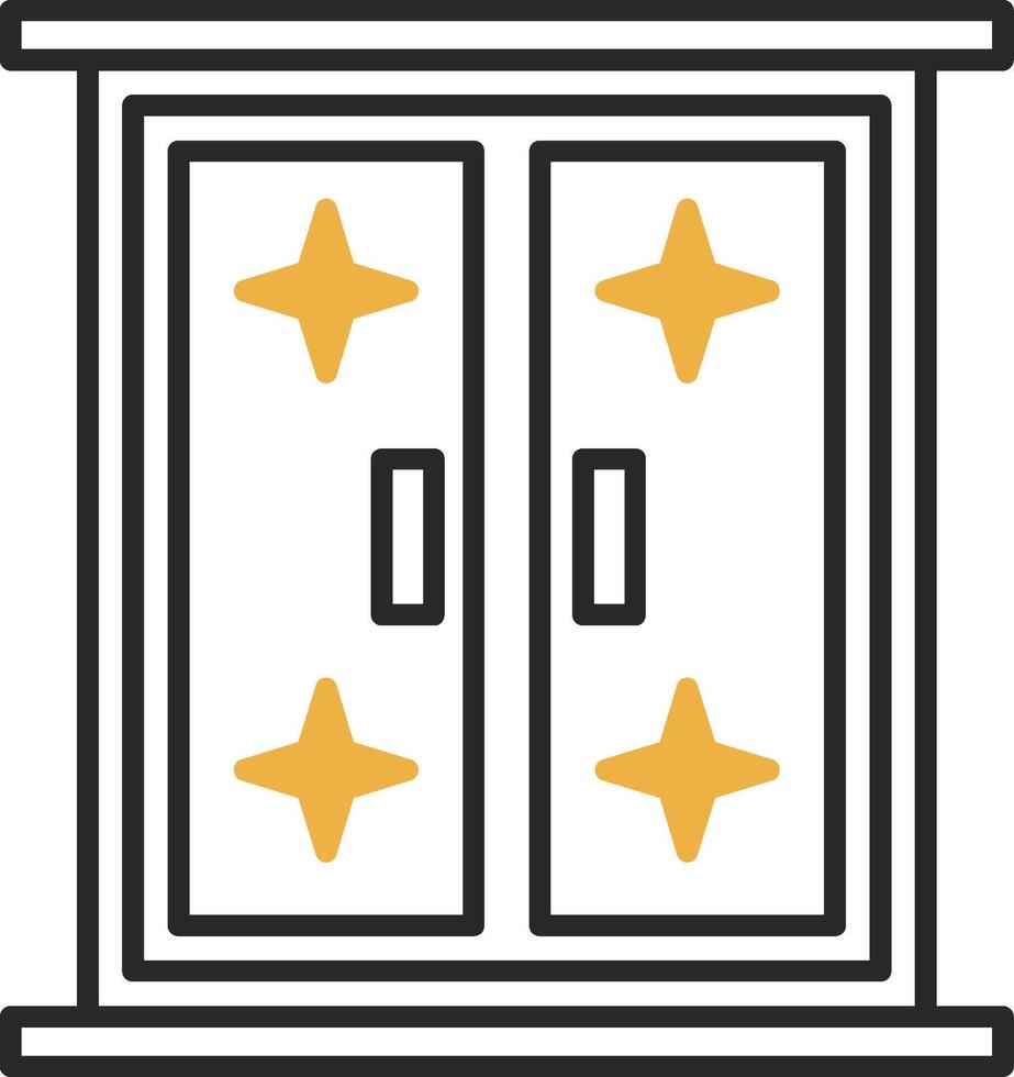 Window Skined Filled Icon vector