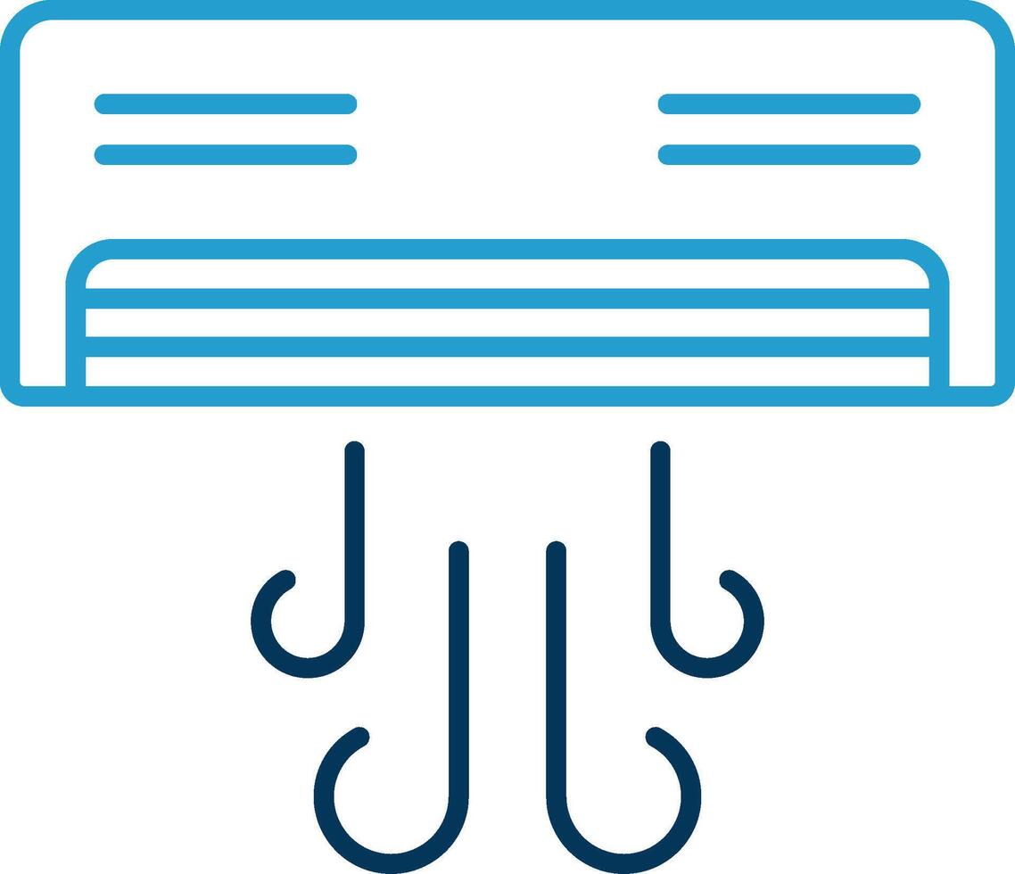 Ac Line Blue Two Color Icon vector