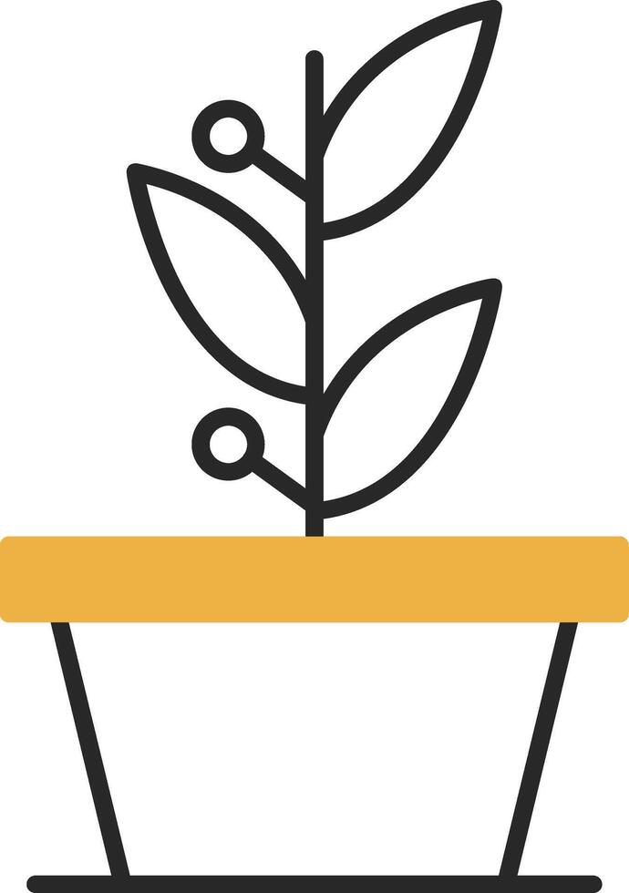 Plants Skined Filled Icon vector