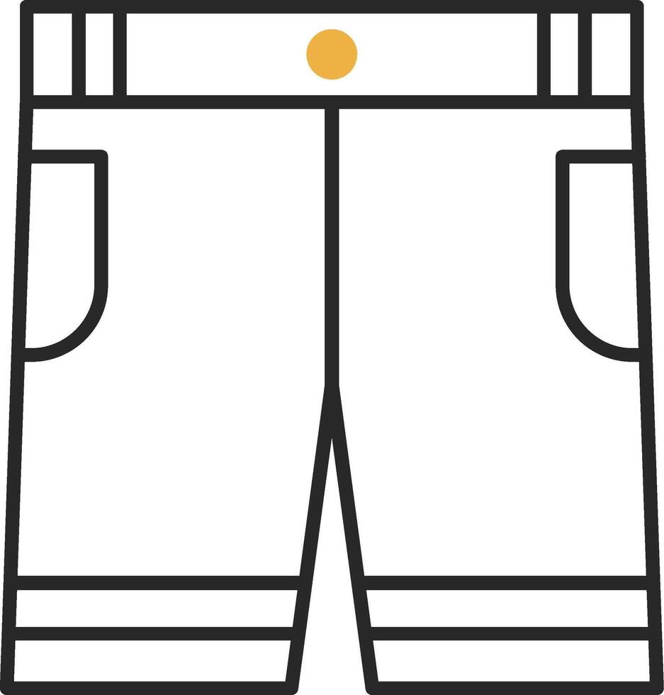 pantalones cortos desollado lleno icono vector