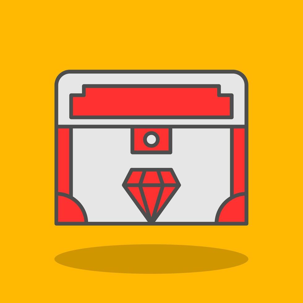 Valuable Filled Shadow Icon vector