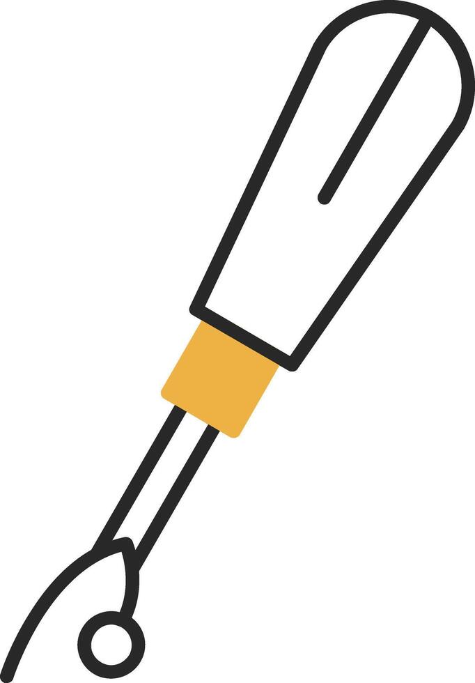 Seam Ripper Skined Filled Icon vector