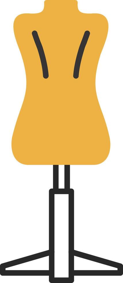 Mannequin Skined Filled Icon vector