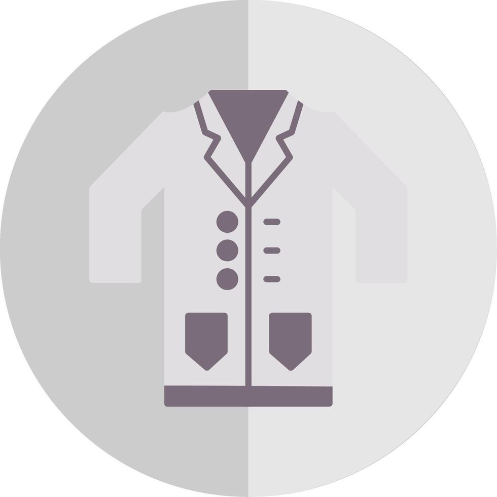 Lab Coat Flat Scale Icon vector