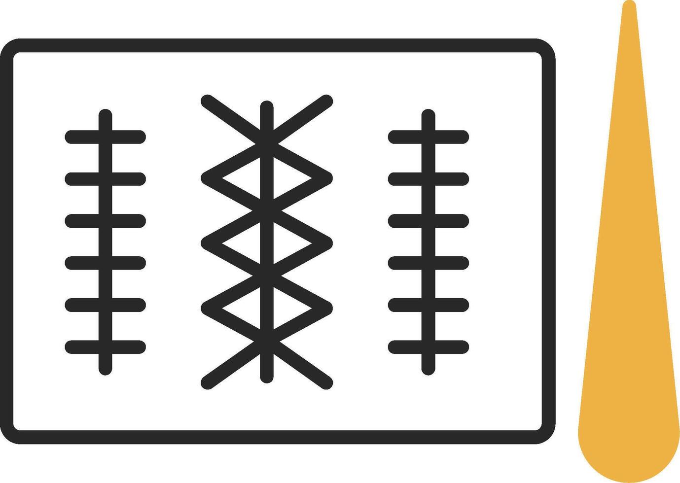 Stitches Skined Filled Icon vector