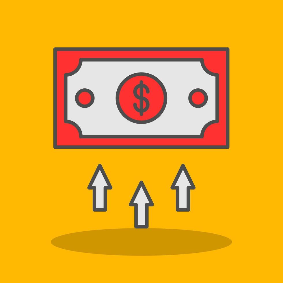 Finance Filled Shadow Icon vector