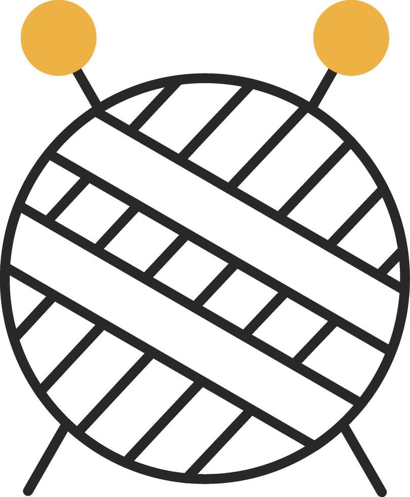 Knitting Skined Filled Icon vector