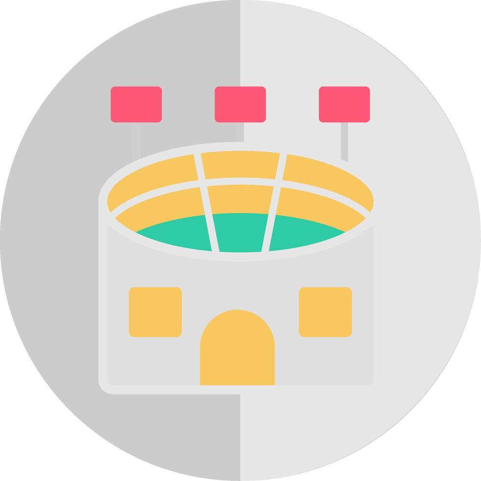 Stadium Flat Scale Icon vector