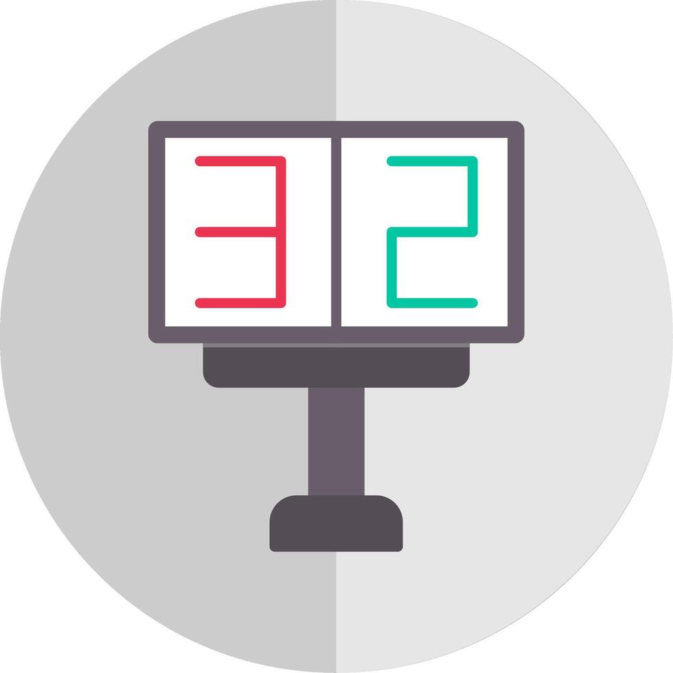 Scoreboard Flat Scale Icon vector