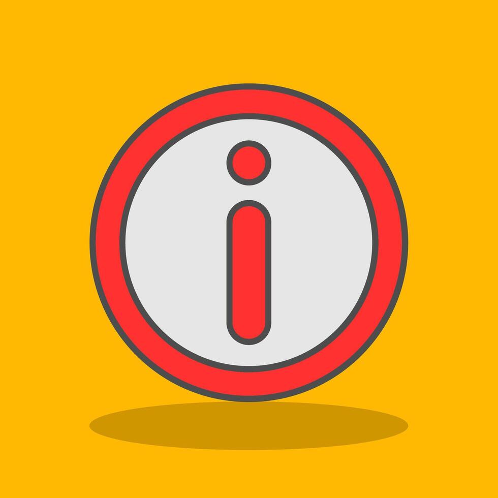 Information Filled Shadow Icon vector