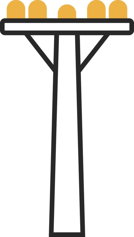 Pole Skined Filled Icon vector