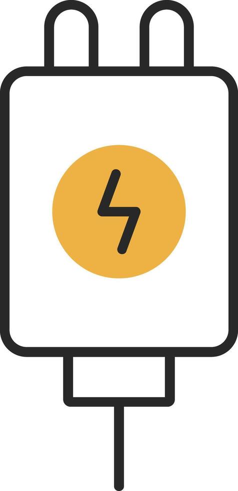 Adapter Skined Filled Icon vector