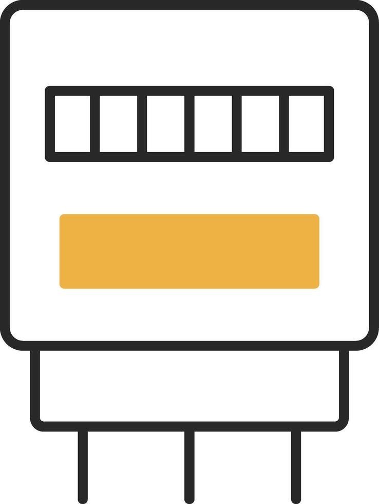 Electric Counter Skined Filled Icon vector