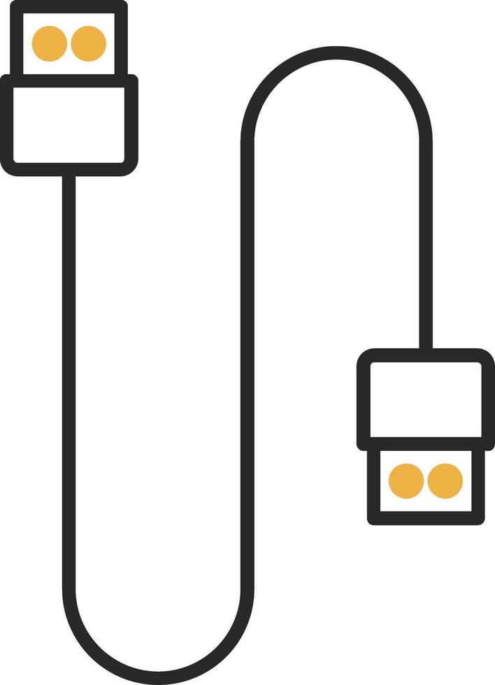 cable desollado lleno icono vector