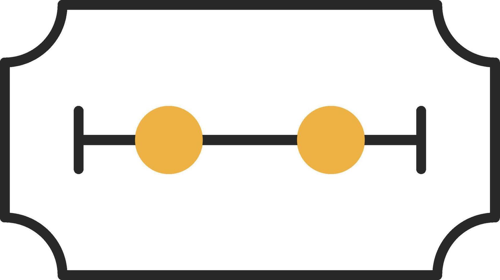Razor Blade Skined Filled Icon vector